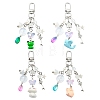 Glass & Resin & Alloy Pendant Decorations HJEW-YW00408-01-2