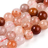 Natural Red Quartz Beads Strands G-T140-6mm-01-2