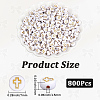 800Pcs Opaque Acylic Beads MACR-PA0001-79-2