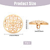 30Pcs 1-Hole Alloy Buttons BUTT-CA0001-33-2