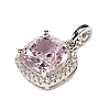 925 Sterling Silver Pave Cubic Zirconia Pendants STER-C015-01A-02-2