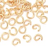 Brass Open Jump Rings KK-G604-08G-15-1