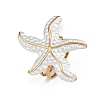 304 Stainless Steel Open Cuff Rings for Women RJEW-A081-02B-G-2