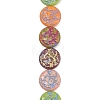 Painted Glass Beads Strands GLAA-F133-07A-1