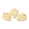 Rack Plating Brass Micro Pave Cubic Zirconia Pendants KK-F852-06G-3