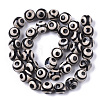 Tibetan Style 3-Eye dZi Beads Strands TDZI-R001-01-2