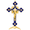 Religion Alloy Enamel Crucifix Cross Statue Display Decorations DJEW-WH0043-105E-1