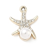 Alloy Rhinestone Pendants ALRI-D303-16G-01-1