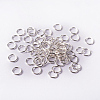 Silver Color Plated Brass Open Jump Rings X-JRC8MM-S-5