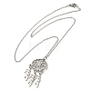 Non-Tarnish 201 Stainless Steel Pendnat Necklace with Cable Chains NJEW-E102-01P-04-2