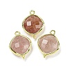 Natural Strawberry Quartz Pendants G-M431-12G-05-1