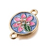 Alloy Rhinestone Enamel Connector Charms FIND-E049-11A-KCG-2
