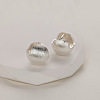 925 Silver Wire-drawing Round Ball Earrings for Women GQ8540-1