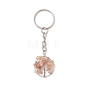 Natural Moonstone and Natural Sunstone Keychains KEYC-JKC00754-02-4