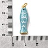 Brass Enamel Pendants KK-H092-08G-04-3