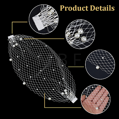 Polyester Fascinator Mesh Face Veil AJEW-CY0002-99-1