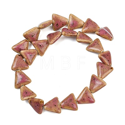 Glazed Porcelain Triangle Beads Strands PORC-B002-01-01-1