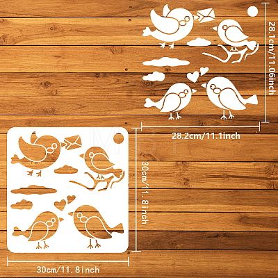 PET Hollow Out Drawing Painting Stencils DIY-WH0391-0494-1