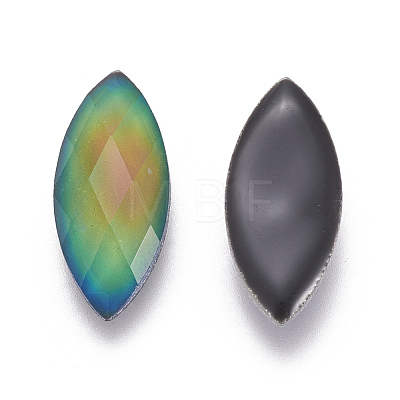 Faceted Glass Cabochons GLAA-F091-04-1