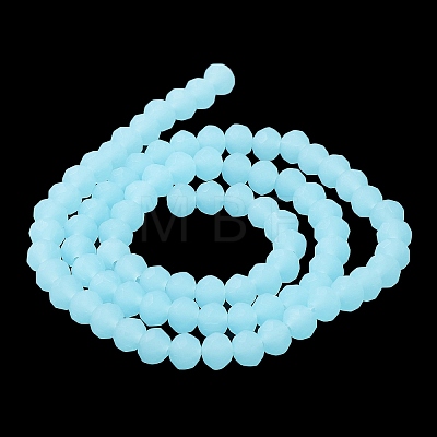 Imitation Jade Solid Color Glass Beads Strands EGLA-A034-J3mm-MD04-1