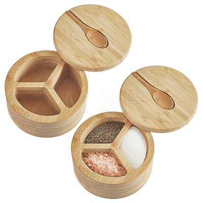 Bamboo Storage Containers with Lid LS-AJEW-WH0609-793-1