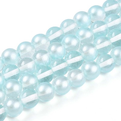 Baking Paint Transparent Glass Beads X1-DGLA-N011-10mm-05-1