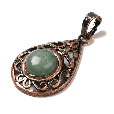 Natural Green Aventurine Pendants G-H065-02R-11-1