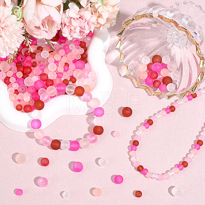 400Pcs 15 Colors Baking Paint Transparent Glass Beads GLAA-PA0001-82B-1