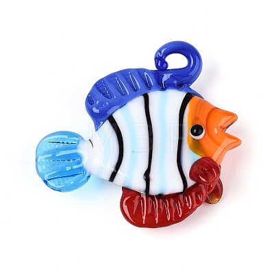 Handmade Lampwork Pendants LAMP-T024-03B-1