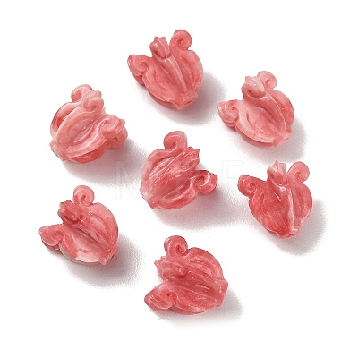 Synthetic Coral Carved Beads BSHE-P034-01C-1