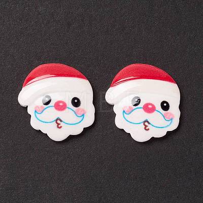 Christmas Themed Opaque Resin Cabochons CRES-P022-03-1