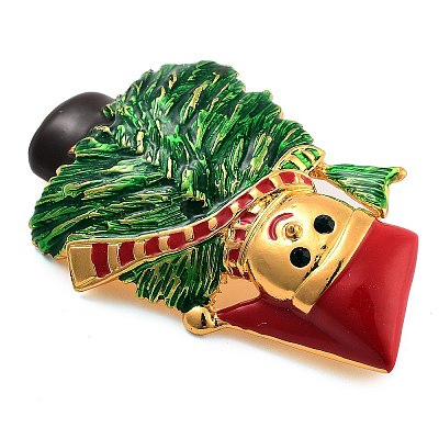 Christmas Theme Alloy Enamel Brooches JEWB-S022-05C-G-1