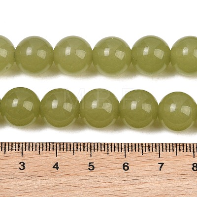 Natural Dyed White Jade Beads Strands GG-CBAEB22-B01-12mm-05-1