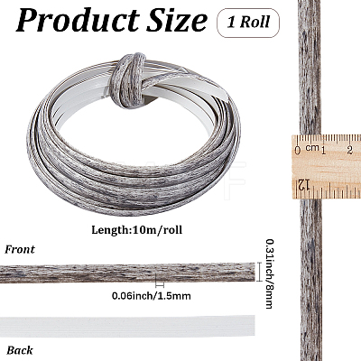 10M Plastic Imitation Rattan Wicker DIY-GF0013-83B-1