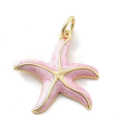 Brass Enamel Pendants KK-Q029-04G-01-1