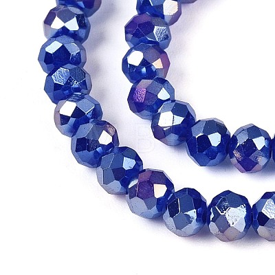 Baking Electroplate Glass Beads Strands DGLA-A039-J4mm-B25-1