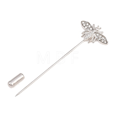 Alloy Rhinestone Lapel Pins Brooch Pins AJEW-E060-01P-1