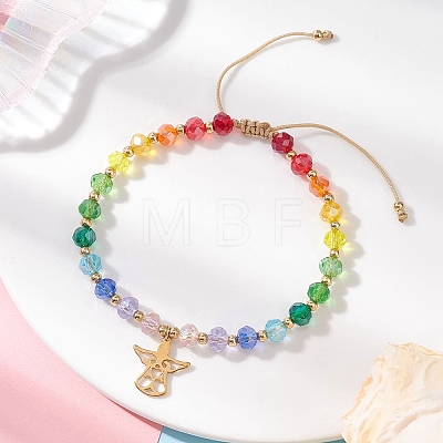 304 Stainless Steel Charm Bracelets BJEW-JB12828-01-1