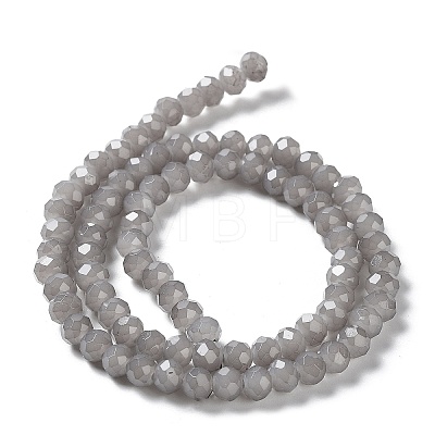 Baking Paint Imitation Jade Glass Bead Strands X-DGLA-A034-J6MM-A43-1