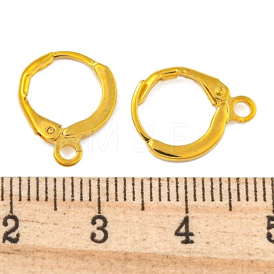 Brass Huggie Hoop Earring Findings KK-E138-G-NF-1