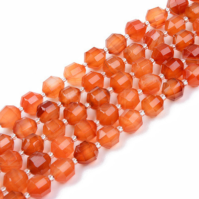 Natural Carnelian Beads Strands X-G-R482-18-10mm-1