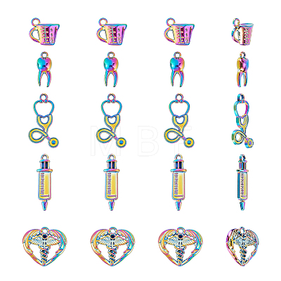 ARRICRAFT Rainbow Color Alloy Pendants FIND-AR0001-36-1