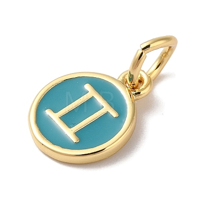 Real 18K Gold Plated Brass Enamel Charms KK-L216-001G-I05-1