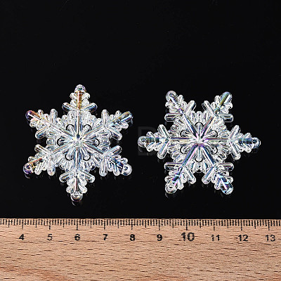 UV Plating Christmas Transparent Acrylic Multi-Strand Links OACR-Q197-02-1