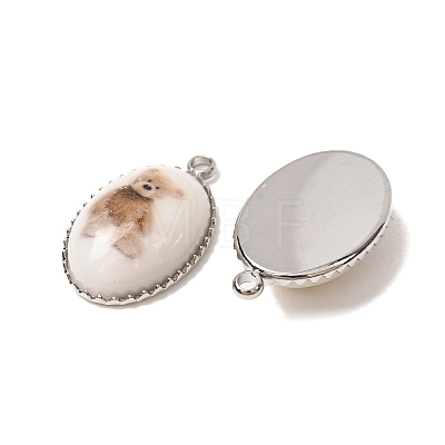 Printed 303 Stainless Steel Acrylic Pendants AC-CBA1E47-03P-1