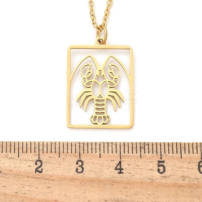 304 Stainless Steel Necklace LS-NJEW-D330-01G-04-1
