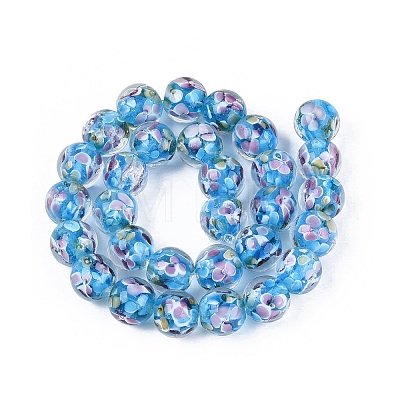 Handmade Lampwork Beads Strands LAMP-Q041-08C-1