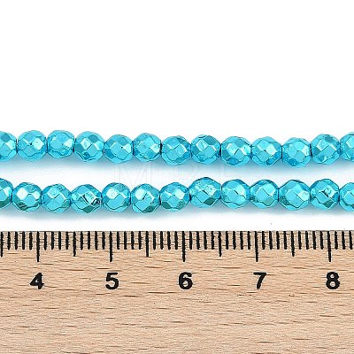 Baking Paint Electroplated Synthetic Non-magnetic Hematite Beads Strands G-H072-A01-01B-1