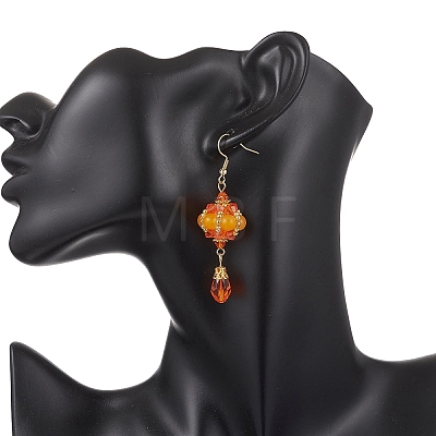 Mixed Stone Dangle Earrings EJEW-MZ00669-1