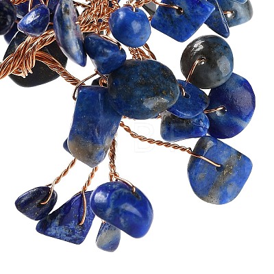 Natural Lapis Lazuli Chips Money Tree Decorations DJEW-C016-01J-1